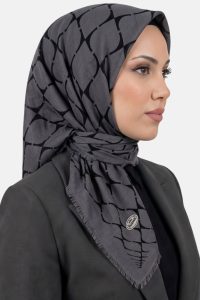 Yasemin Desenli Flamlı Dimi Eşarp 6535-4