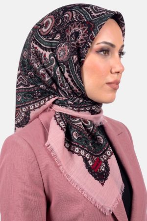 Desenli Flamlı Eşarp 6519-9
