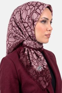 Yasemin Desenli Flamlı Dimi Eşarp 6534-22