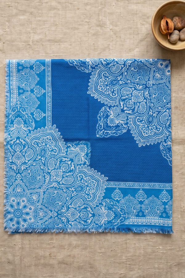 Yasemin  Desenli Flamlı Dimi Eşarp 6540-5