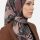 Yasemin Desenli Flamlı Dimi Eşarp 6538-13