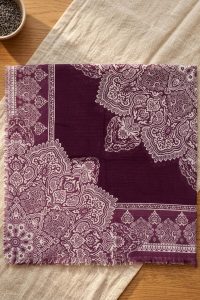 Yasemin  Desenli Flamlı Dimi Eşarp 6540-28