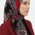 Yasemin Desenli Flamlı Dimi Eşarp 6538-10