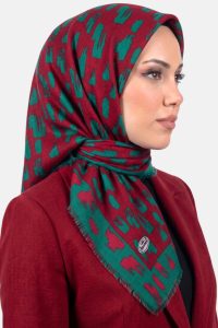 Yasemin Desenli Flamlı Dimi Eşarp 6531-21