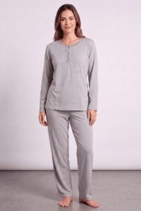 Düğmeli Battal Pijama Takımı 20121-4