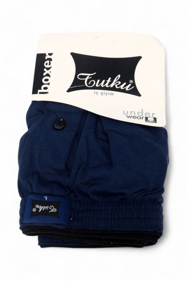 Tutku 117 Erkek Düz Penye Boxer 8705-10