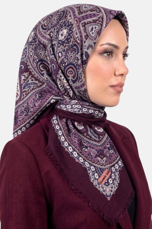 Desenli Flamlı Eşarp 6519-3