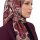 Yasemin Desenli Flamlı Dimi Eşarp 6537-17