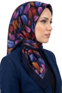 Soft İpek Desenli Flamlı Eşarp 6530-3