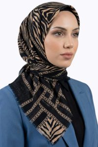 Desenlı Flamlı Eşarp 6518-25
