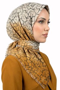 Desenli Flamlı Eşarp 6517-10