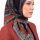 Yasemin Desenli Flamlı Dimi Eşarp 6532-5