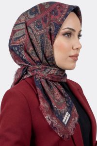 Desenli Flamlı Eşarp 6514-1