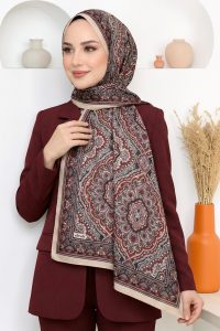 Ebruli Organik Pamuk Soft Şal 6046-1