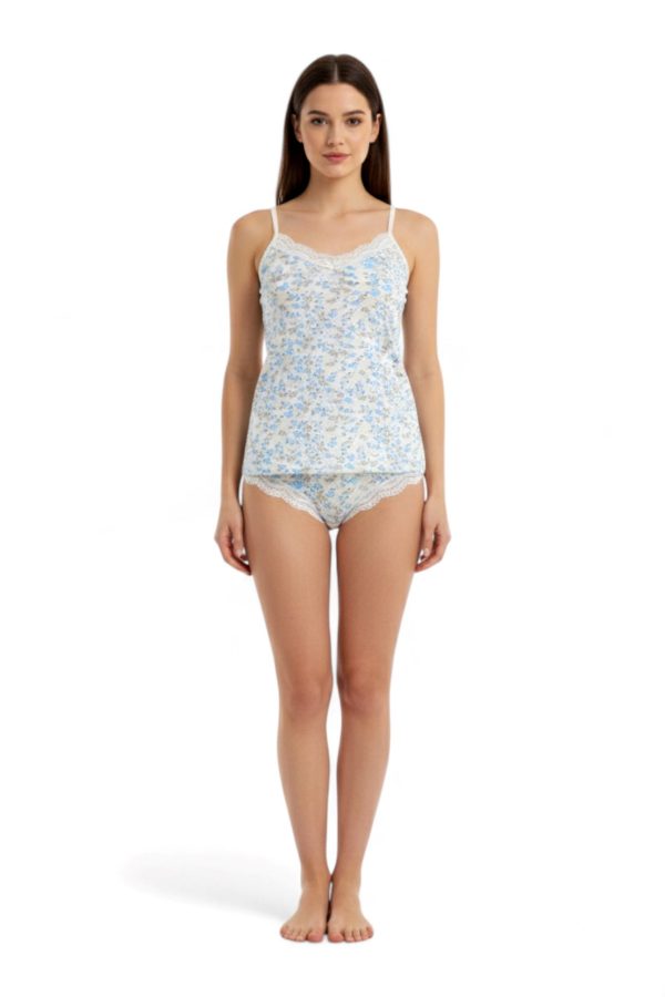 25153cd1dce340b7a24a880e66003999.jpg Kota 6304 Dantelli Ip Askılı Baskılı Bayan Bikini Atlet Takım 8609-9
