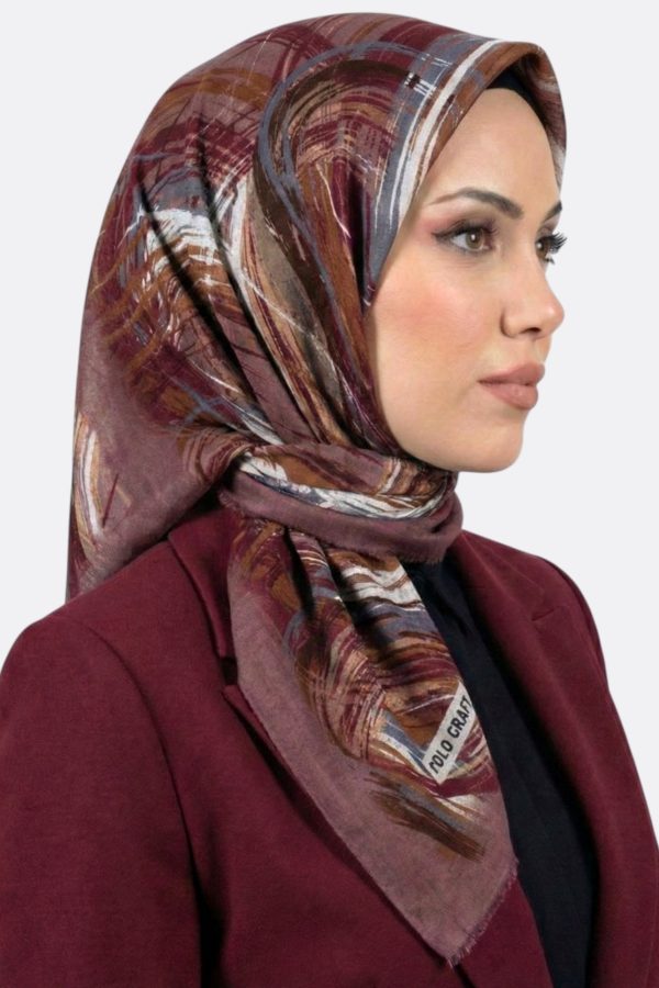 33b3717041f94e5eb9e3c67ff6e64b56.jpg Polocraft Desenli Flamlı Eşarp 6527-11
