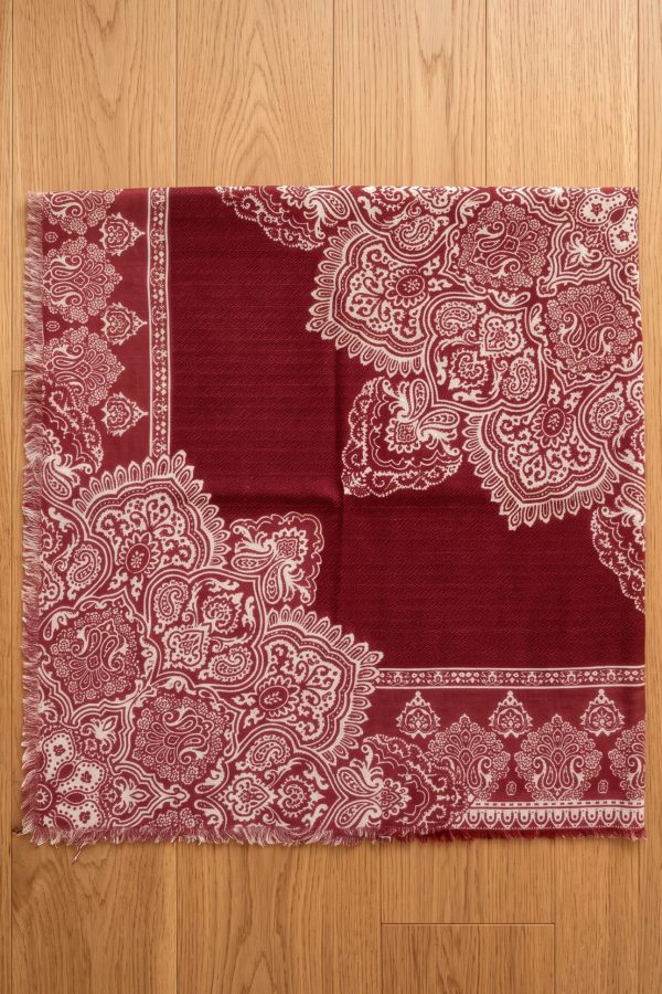 Yasemin  Desenli Flamlı Dimi Eşarp 6540-8