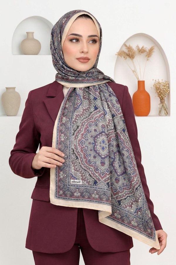 3815267a7c4e4d5aadfd45a3bbf4d7a7.jpg Ebruli Organik Pamuk Soft Şal 6046-5