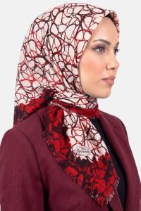 Yasemin Desenli Flamlı Dimi Eşarp 6534-8