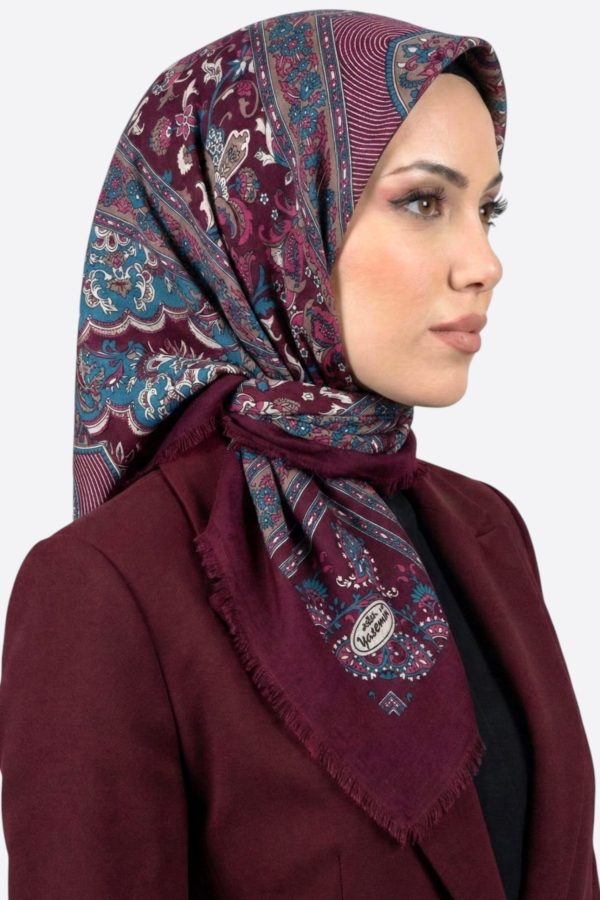 3996b4cd88fc417bbd2ce2b93229490b.jpg Desenli Flamlı Eşarp 6524-12
