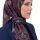 Yasemin Desenli Flamlı Dimi Eşarp 6537-10