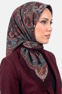 Desenli Flamlı Eşarp 6519-7