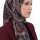 Yasemin Desenli Flamlı Dimi Eşarp 6537-8