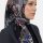 Yasemin Desenli Flamlı Dimi Eşarp 6538-16