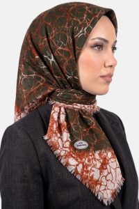 Yasemin Desenli Flamlı Dimi Eşarp 6534-6