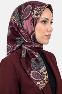 Yasemin Desenli Flamlı Dimi Eşarp 6538-1