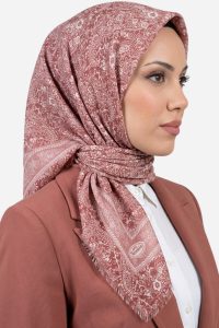 Yasemin Desenli Flamlı Dimi Eşarp 6536-1