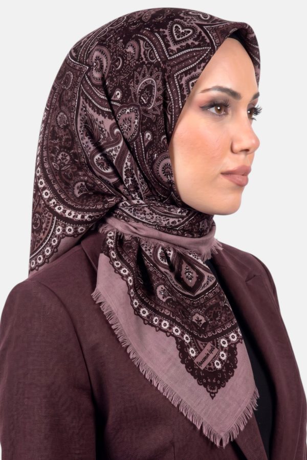 Desenli Flamlı Eşarp 6519-25