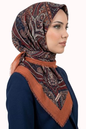 4ad39281e56f4746877fbcec3e9d66f0.jpg Desenli Flamlı Eşarp 6520-18