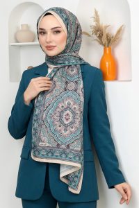 Ebruli Organik Pamuk Soft Şal 6046-2