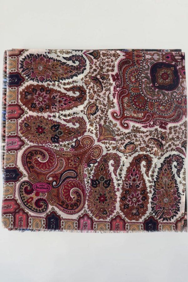 Yasemin Desenli Flamlı Dimi Eşarp 6537-17