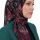 Yasemin Desenli Flamlı Dimi Eşarp 6537-6