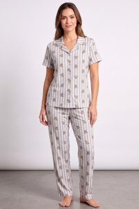 Desenli Pijama Takımı 20122-6