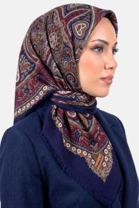 Desenli Flamlı Eşarp 6519-14