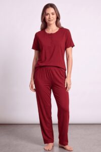 Düğmeli Battal Pijama Takımı 20121-2