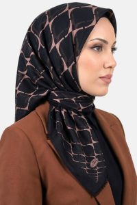 Yasemin Desenli Flamlı Dimi Eşarp 6535-19