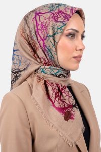 Yasemin Desenli Flamlı Dimi Eşarp 6533-2
