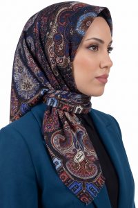 Yasemin Desenli Flamlı Dimi Eşarp 6537-15