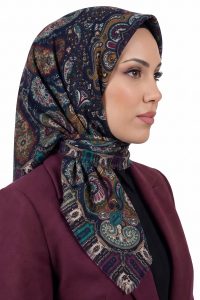 Yasemin Desenli Flamlı Dimi Eşarp 6537-4