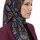 Yasemin Desenli Flamlı Dimi Eşarp 6537-4