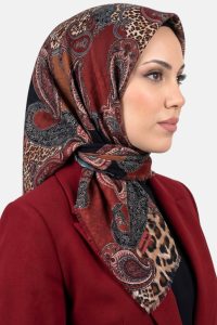 Yasemin Desenli Flamlı Dimi Eşarp 6538-4
