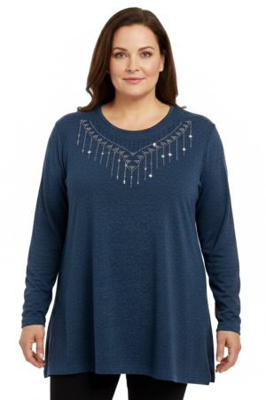 62d7bc88dbf548bfb04b1d02627becbe.jpg ÖZDEN Taşlı Penye Bluz 5019-2