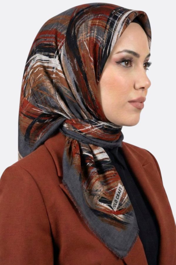 64ab3031e15d4580a19091afb3fdfa1a.jpg Polocraft Desenli Flamlı Eşarp 6527-12