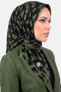 Yasemin Desenli Flamlı Dimi Eşarp 6531-10