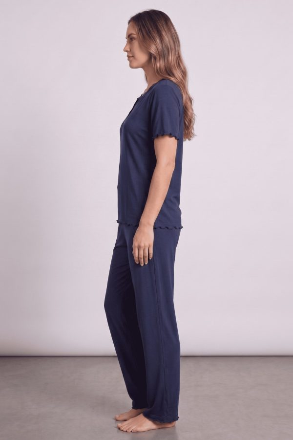 6b8f7e8af3cc43c8b633fb581224c28b-1.jpg Düğmeli Battal Pijama Takımı 20121-6