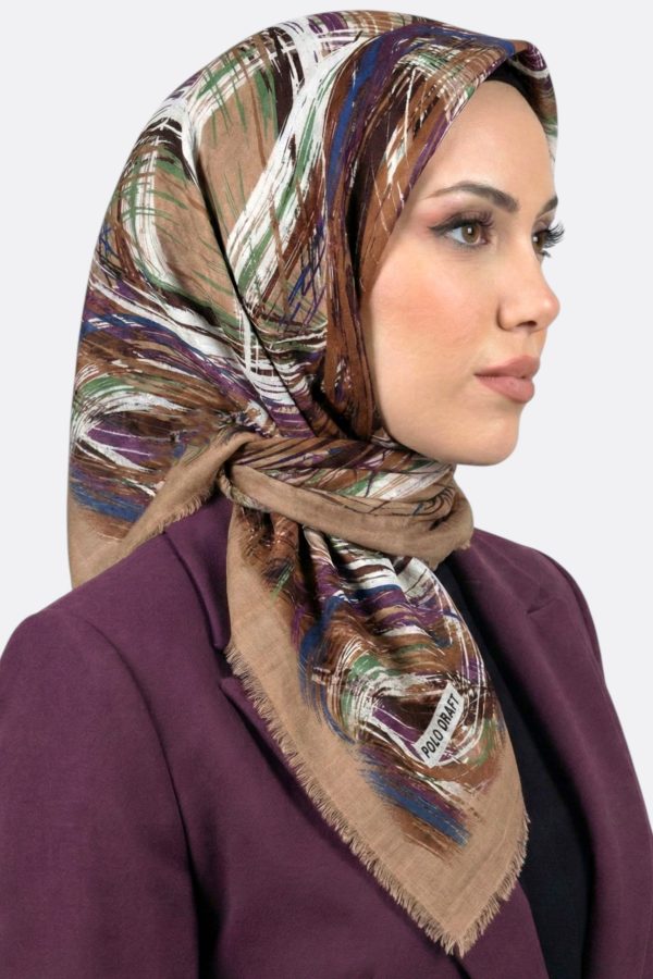 6f4d7c581936493fa391ea7795769660.jpg Polocraft Desenli Flamlı Eşarp 6527-13